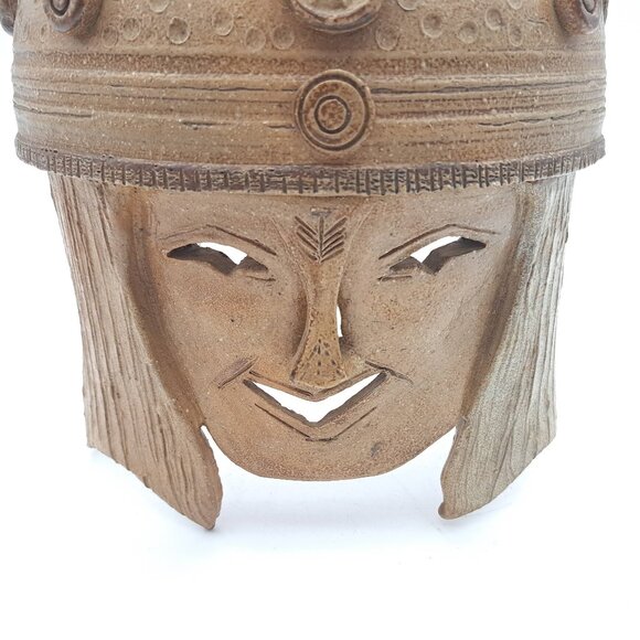 Ceramic Tribal Wall Mask by Raylin - Picture 8 of 10